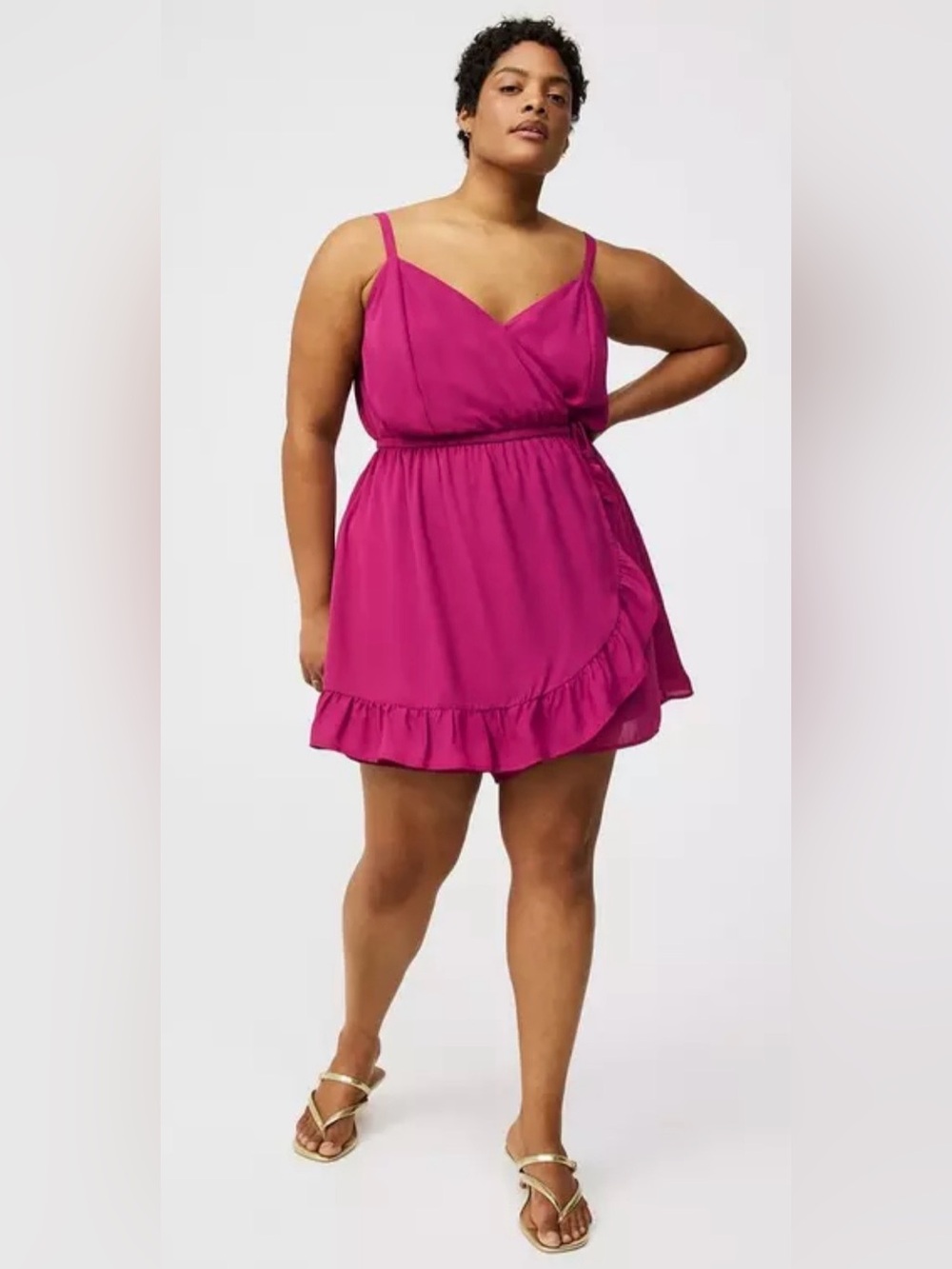 NWT torrid Fuchsia Surplus Romper Wrap Dress